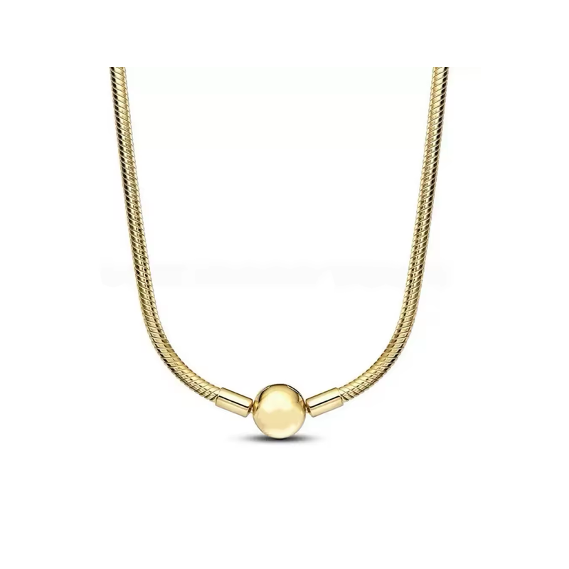 Collier pour charm boule lisse doré