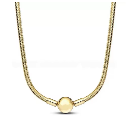 Collier pour charm boule lisse doré