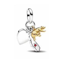 Charm duo bicolore ours doré et californie pour bracelet