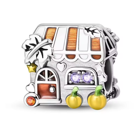 Charm maison d'automne citrouille pour bracelet