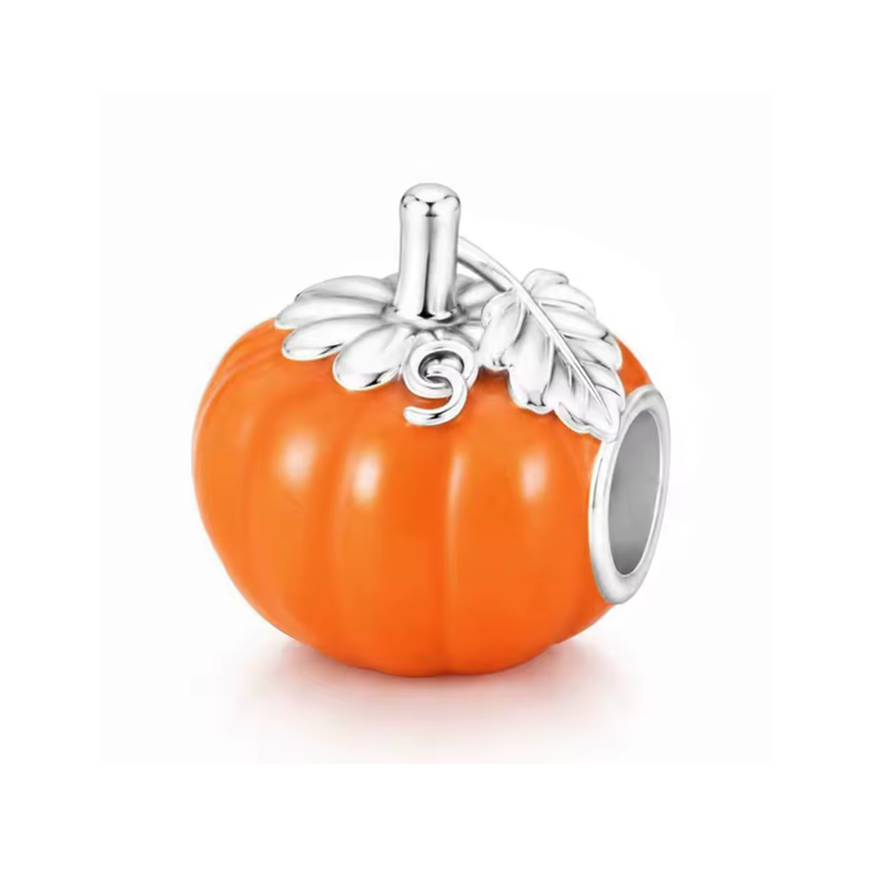 Charm citrouille orange pour bracelet