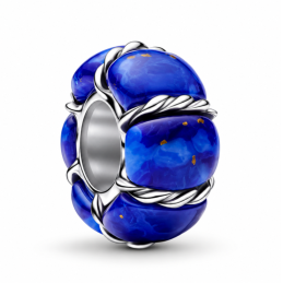 Charm murano bleu corde bleu pour bracelet