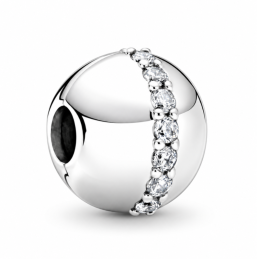 Charm boule couronne de strass clips pour bracelet séparateur