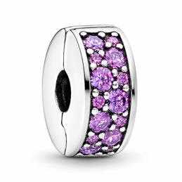 Charm séparateur pour bracelet pierre strass violet