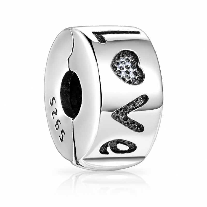 Charm love coeur amour clips pour bracelet séparateur