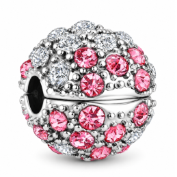 Charm pierre rose blanc coquillage clips pour bracelet séparateur