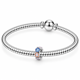 Charm séparateur espaceur pour bracelet fleur couronne colorée