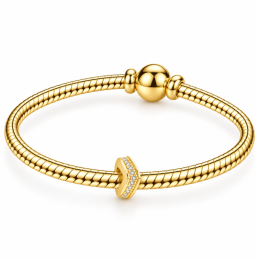 Charm séparateur espaceur triangle doré strass pour bracelet