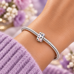 Charm séparateur espaceur étoile lune pierre multicolore pour bracelet