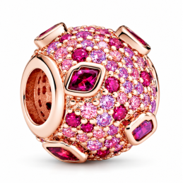 Charm séparateur espaceur pierre violette strass rose pour bracelet