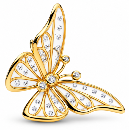 Charm séparateur espaceur papillon aile strass bridgerton doré pour bracelet