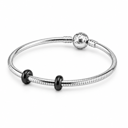 Lot de 2 bijoux Charms séparateur bloqueur noir pour bracelet