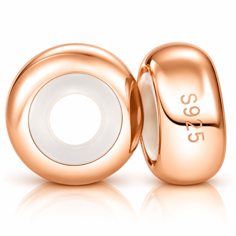 Lot de 2 bijoux Charms séparateur bloqueur rose pour bracelet