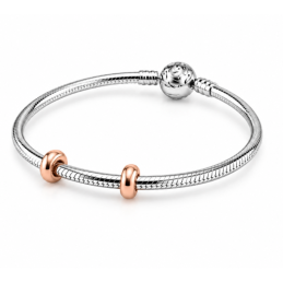 Lot de 2 bijoux Charms séparateur bloqueur rose pour bracelet