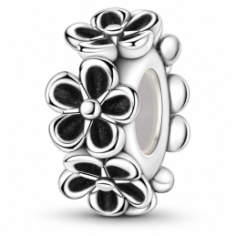 Charm séparateur bloqueur fleur noire pour bracelet