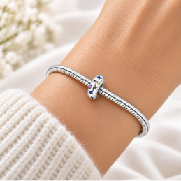 Charm séparateur bloqueur étoile strass bleu rose jaune pour bracelet
