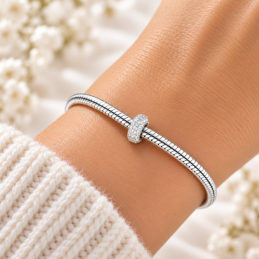 Charm séparateur bloqueur effet froissé pour bracelet