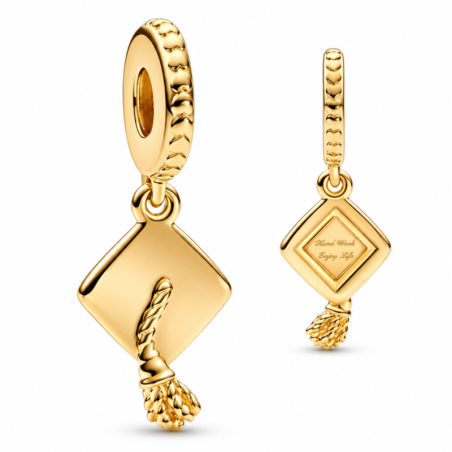 Charm chapeau diplome or pour bracelet
