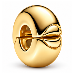 Charm séparateur clip lisse doré pour bracelet